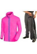 Neon rosa Regenanzug von Mac in a Sac (Hose mit langem Reißverschluss) 1