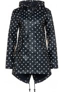 Dunkelblaue Damenregenjacke mit Sternen HafenCity® Coat SoftSkin® von BMS 1