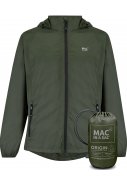 Khakigrüne leichtgewichtige Regenjacke von Mac in a Sac  1