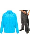 Neon blauer Regenanzug von Mac in a Sac (Hose mit langem Reißverschluss)  1