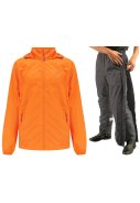Neon oranger Regenanzug von Mac in a Sac (Hose mit langem Reißverschluss)
